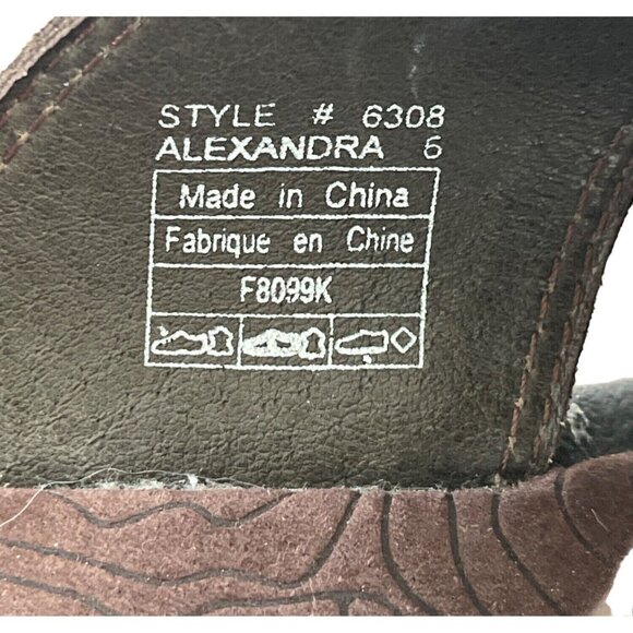 Teva Alexandra Sandal Brown Leather Open Toe Buckle Detail Comfort Womens Size 6 - Picture 9 of 9